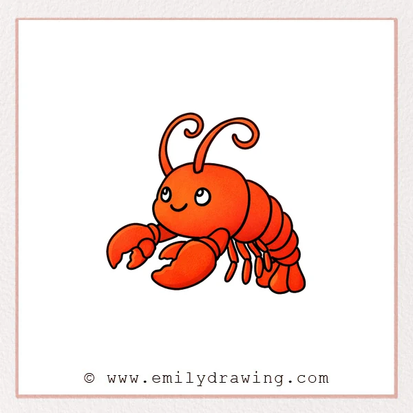 Preview of Cartoon Lobster drawing